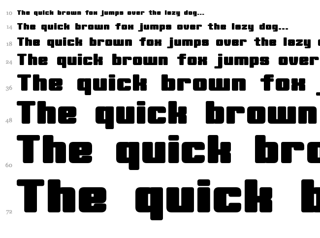 Minerva font waterfall